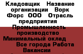 Кладовщик › Название организации ­ Ворк Форс, ООО › Отрасль предприятия ­ Промышленность, производство › Минимальный оклад ­ 30 000 - Все города Работа » Вакансии   . Архангельская обл.,Северодвинск г.